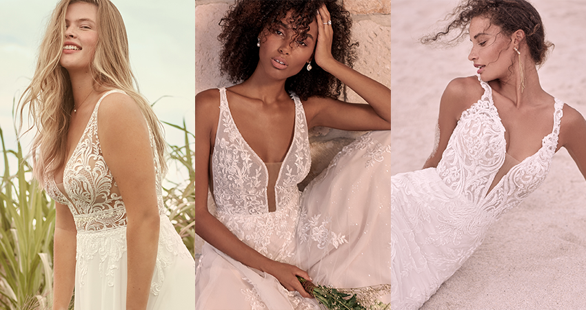 Collage of Top Wedding Dresses From Maggie Sottero's Spring 2021 Collections